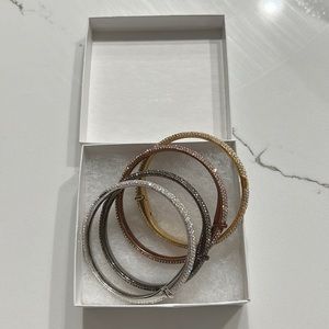 4 crystals bangles with Swarovski crystals